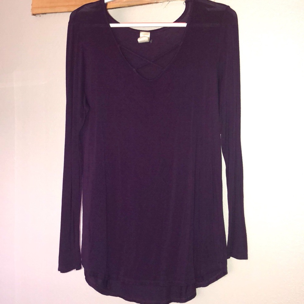 Dark purple long sleeved top